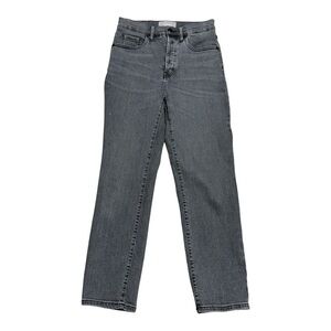 Everlane High Rise Slim Straight Jeans Gray Size 27 Ankle Cigarette Fit